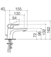 Villeroy & Boch „SUBWAY“ Waschtisch-Einhebelmischer mit Ablaufgarnigur (chrom)